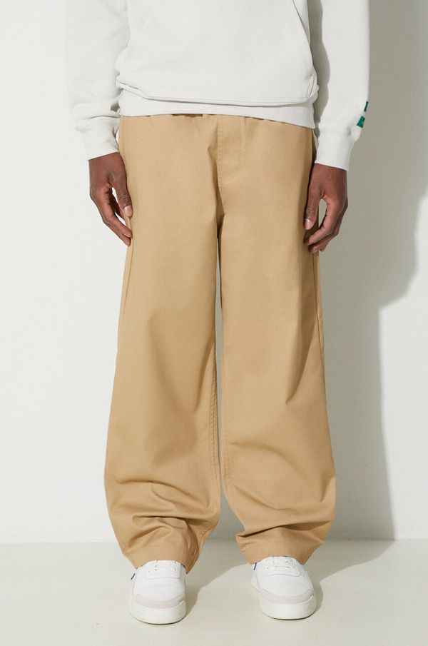 Carhartt WIP Hlače Carhartt WIP Newhaven Pant za muškarce, boja: bež, ravni kroj, I032913.1YA02