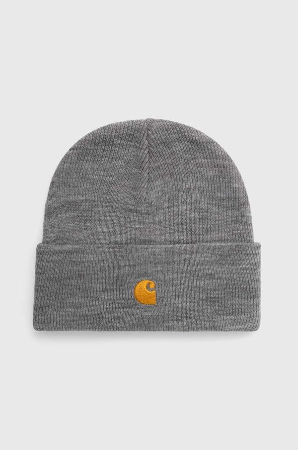 Carhartt WIP Kapa Carhartt WIP boja: siva, od debelog pletiva