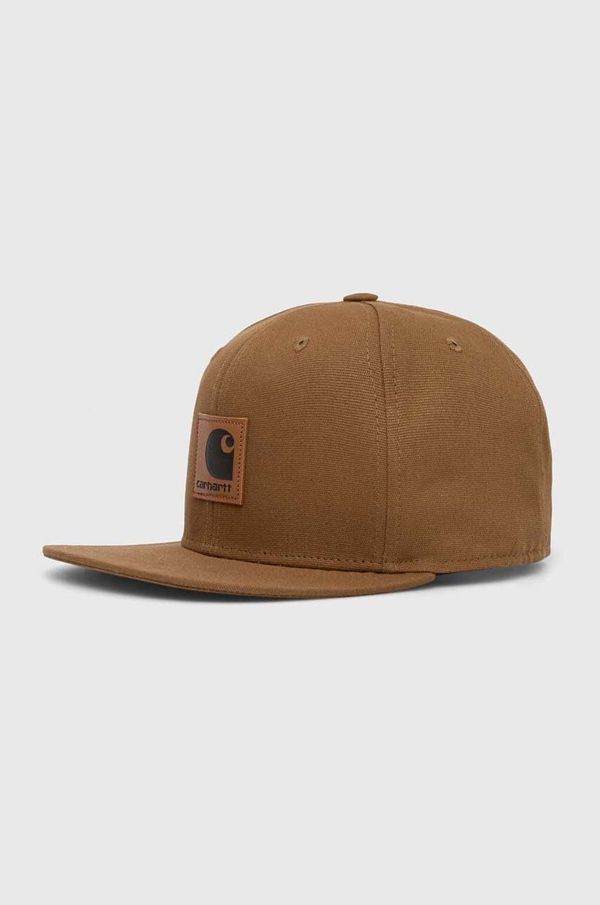 Carhartt WIP Pamučna kapa sa šiltom Carhartt WIP boja: smeđa, s aplikacijom