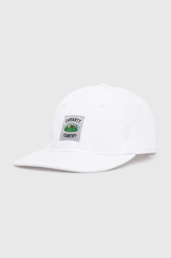Carhartt WIP Pamučna kapa sa šiltom Carhartt WIP Field Cap boja: bijela, s aplikacijom, I033216.02XX