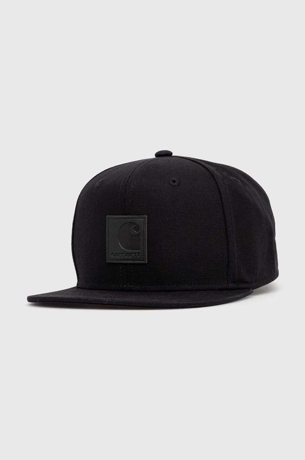 Carhartt WIP Pamučna kapa sa šiltom Carhartt WIP Logo boja: crna, bez uzorka, I023099-BLACK