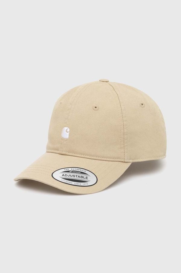 Carhartt WIP Pamučna kapa sa šiltom Carhartt WIP Madison Logo Cap boja: bež, bez uzorka, I023750.25EXX