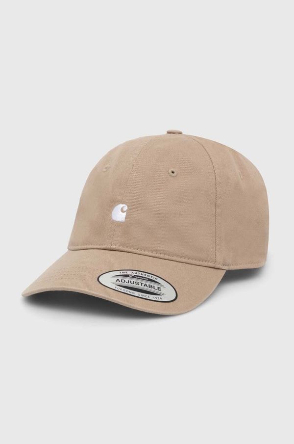Carhartt WIP Pamučna kapa sa šiltom Carhartt WIP Madison Logo Cap boja: bež, s aplikacijom, I023750.25WXX