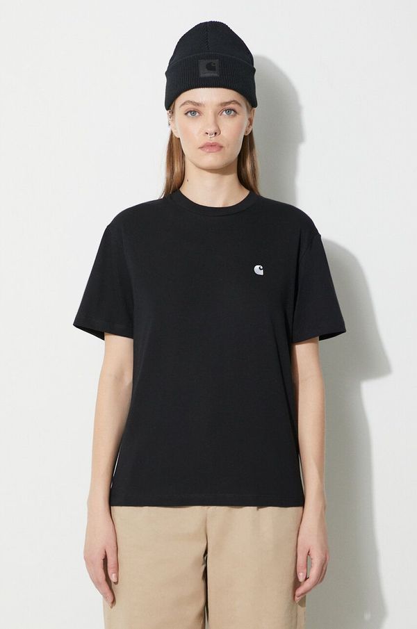 Carhartt WIP Pamučna majica Carhartt WIP za žene, boja: crna