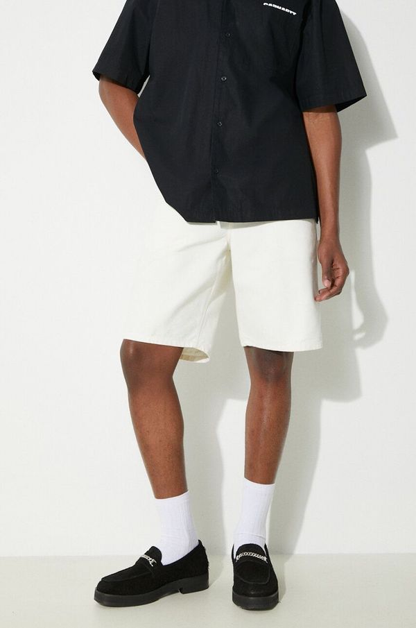Carhartt WIP Pamučne kratke hlače Carhartt WIP Single Knee Short boja: bež, I027942.D602