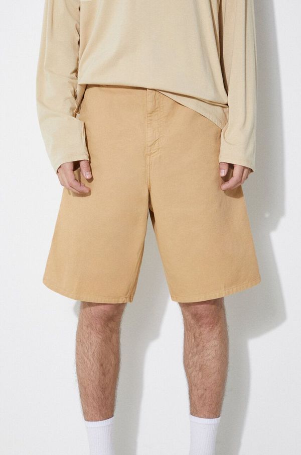 Carhartt WIP Pamučne kratke hlače Carhartt WIP Single Knee Short boja: bež, I031504.1YHGD