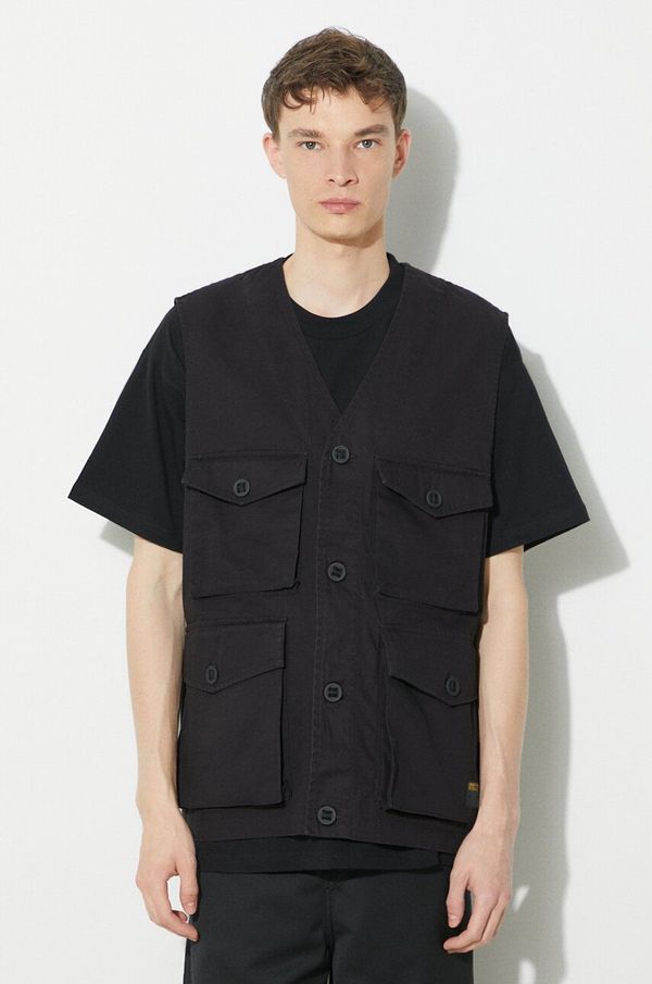 Carhartt WIP Prsluk Carhartt WIP Unity Vest za muškarce, boja: crna, za prijelazno razdoblje, I032980.894G