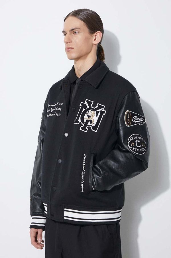 Champion Bomber jakna Champion za muškarce, boja: crna, za prijelazno razdoblje, oversize