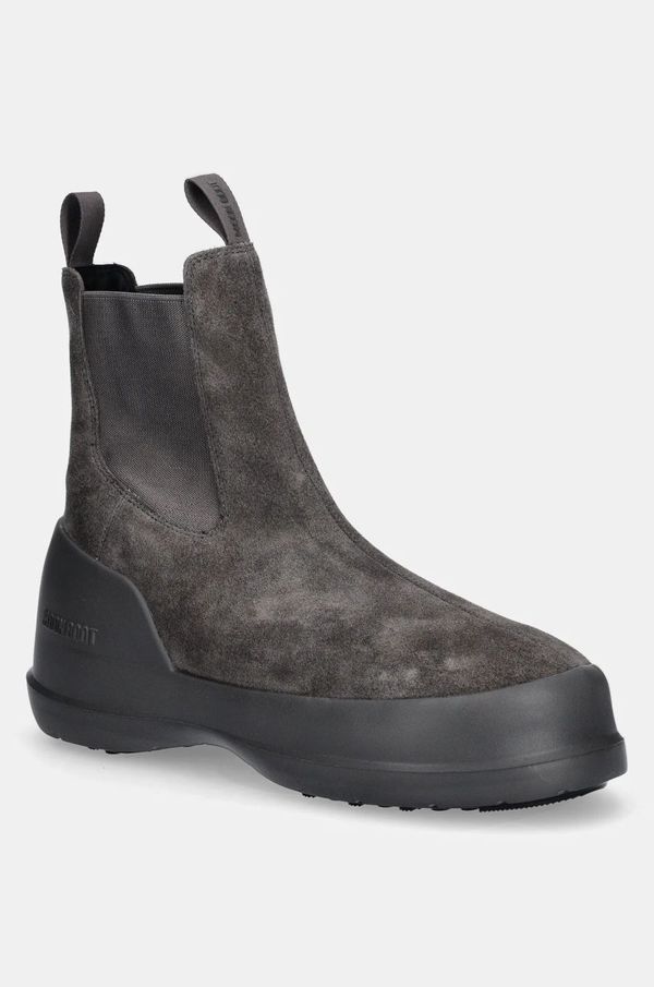 Moon Boot Čizme za snijeg od brušene kože Moon Boot MB LUNA CHELSEA SUEDE boja: siva, 80D2480050 H005
