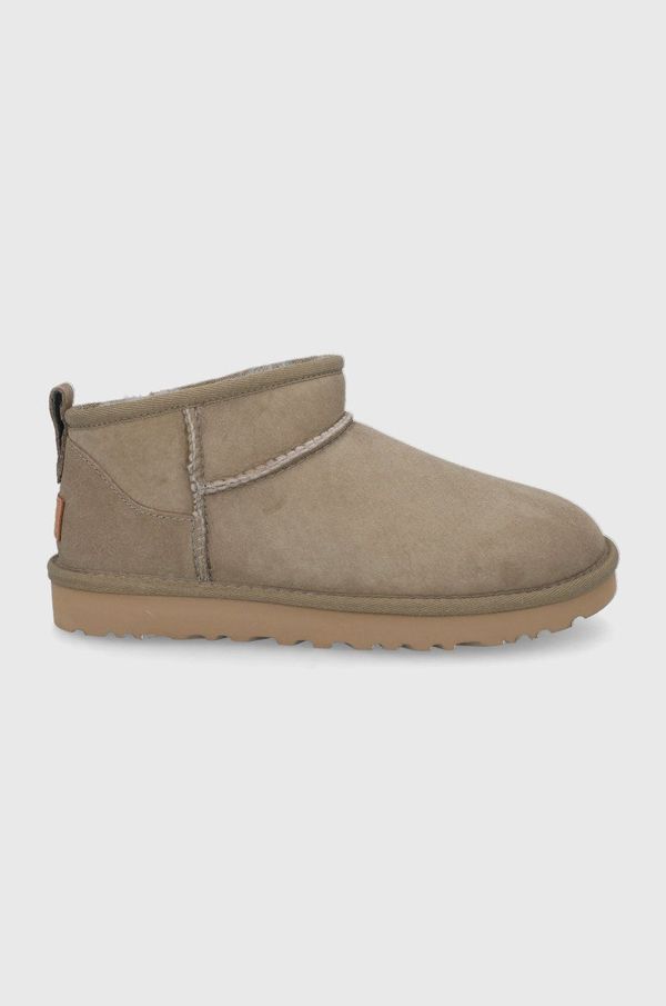 Ugg čizme za snijeg od brušene kože UGG Classic Ultra Mini boja: smeđa, 1116109.ALP-ALP, 1116109.ALP
