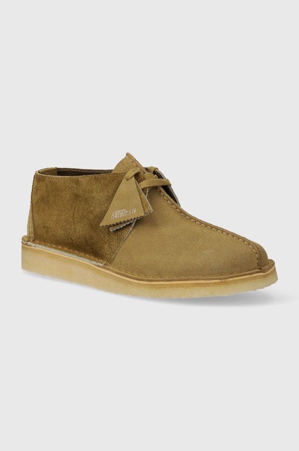 Clarks Originals Cipele od brušene kože Clarks Originals Desert Trek za muškarce, boja: zelena, 26176531