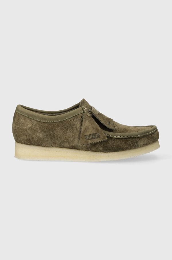 Clarks Originals Cipele od brušene kože Clarks Originals Wallabee za muškarce, boja: zelena, 26175710