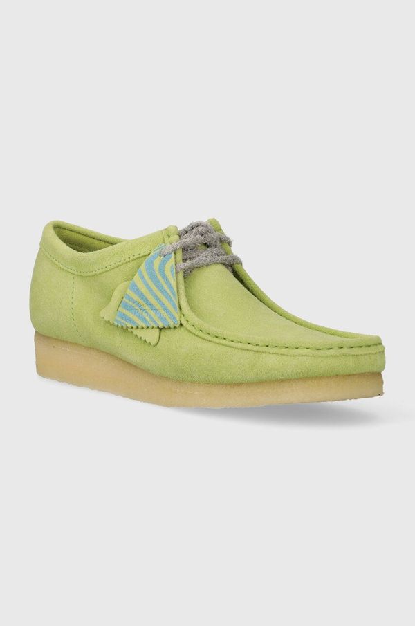 Clarks Originals Cipele od brušene kože Clarks Originals Wallabee za muškarce, boja: zelena, 26175855