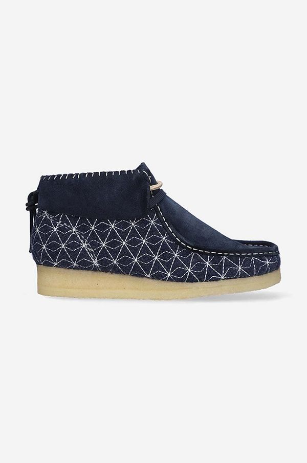 Clarks Originals Gležnjače Clarks Wallabee Boot za žene, boja: tamno plava, ravni potplat, 26168706
