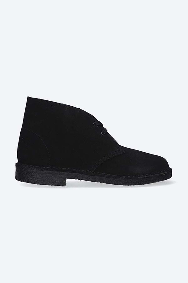 Clarks Originals Gležnječe od brušene kože Clarks Desert Boot boja: crna, ravni potplat, 26155524