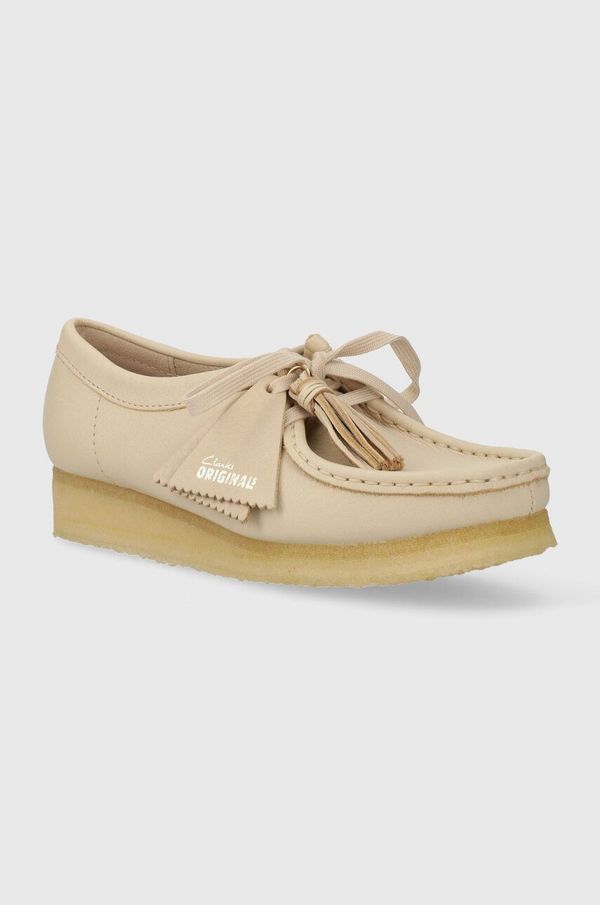 Clarks Originals Kožne cipele Clarks Originals Wallabee za žene, boja: bež, ravni potplat, 26175773