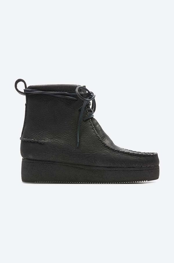 Clarks Originals Kožne cipele za žene, boja: crna, s platformom