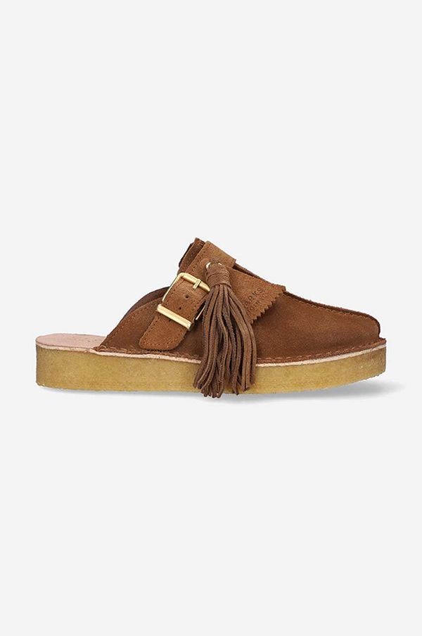 Clarks Originals Natikače od brušene kože za žene, boja: smeđa