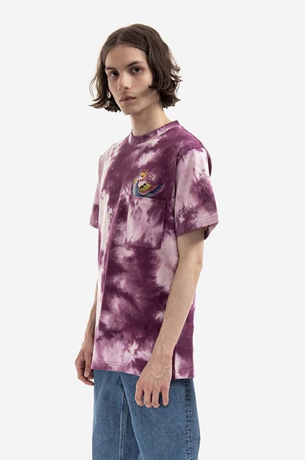CLOT Pamučna majica CLOT boja: ljubičasta, s uzorkom, CLTES10008.PURPLE-PURPLE