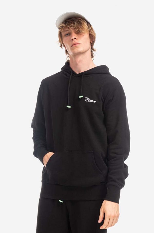 CLOTTEE Pamučna dukserica CLOTTEE Jade Donut Hoodie za muškarce, boja: crna, s kapuljačom, bez uzorka, CTHD3001.BLACK-BLACK