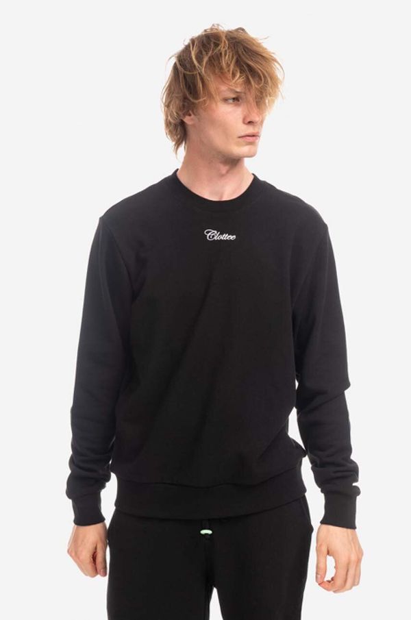 CLOTTEE Pamučna dukserica CLOTTEE za muškarce, boja: crna, glatka, CTSS3003.BLACK-BLACK