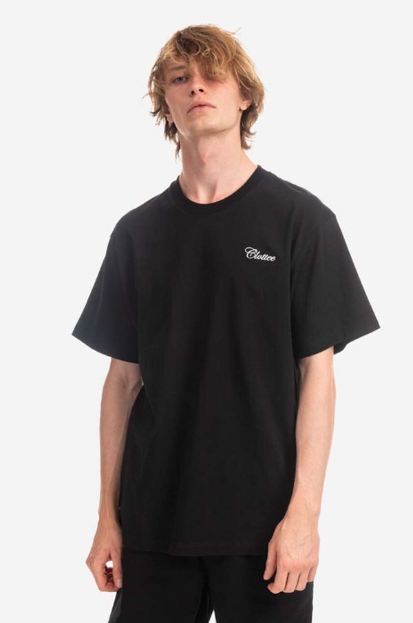 CLOTTEE Pamučna majica CLOTTEE Script SS Tee boja: crna, glatki model, CTTE1001.BLACK-BLACK