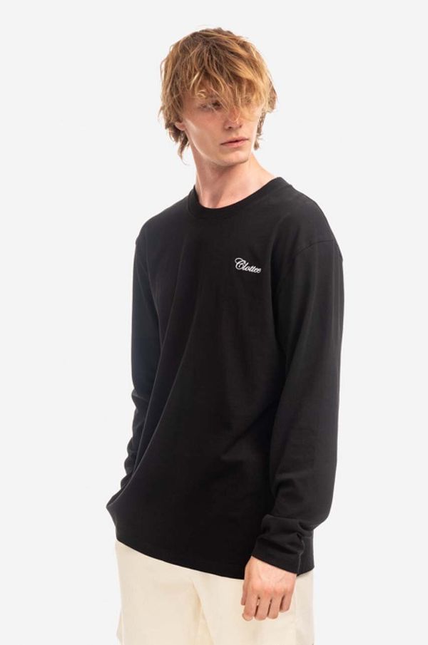 CLOTTEE Pamučna majica dugih rukava CLOTTEE Script LS TEE boja: crna, glatki model, CTLS1004.BLACK-BLACK