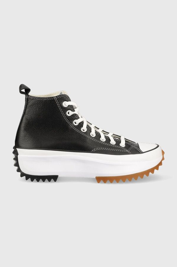 Converse Kožne tenisice Converse Run Star Hike Platform boja: crna, A04292C