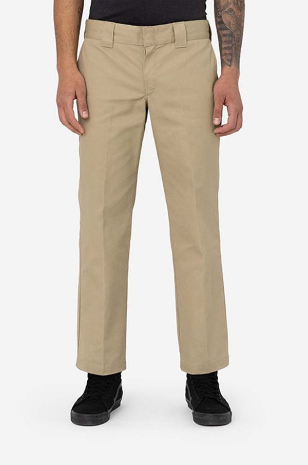 Dickies Hlače Dickies Work Pant Rec za muškarce, boja: bež, ravni kroj, DK0A4XK9KHK-brown