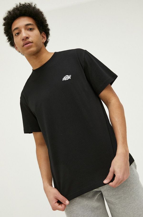 Dickies Pamučna majica Dickies boja: crna, s aplikacijom, DK0A4YAIBLK1-BLACK