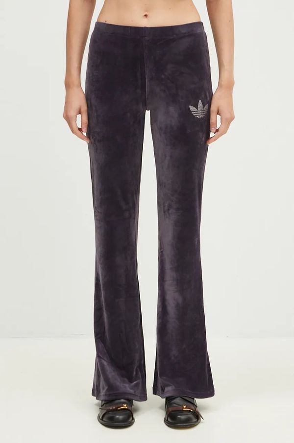 adidas Originals Donji dio trenirke adidas Originals Bling Flares boja: ljubičasta, s aplikacijom, IW5682