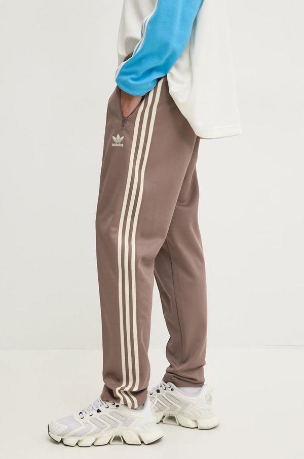 adidas Originals Donji dio trenirke adidas Originals CLASSIC TP boja: smeđa, s uzorkom, JP2525
