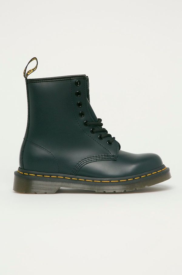 Dr. Martens Kožne čizme Dr. Martens 1460 za žene, boja: tamno plava, ravni potplat