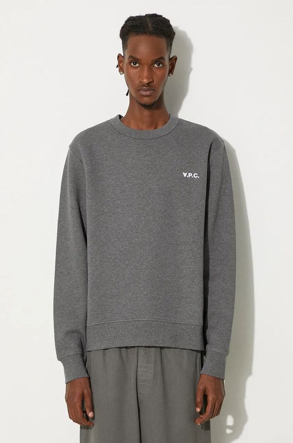 A.P.C. Dukserica A.P.C. Boxy Petit Vpc za muškarce, boja: siva, melanž, COHBR-H27916