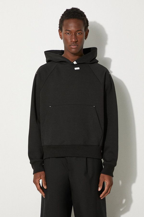 Ader Error Dukserica Ader Error Hoodie za muškarce, boja: crna, s kapuljačom, bez uzorka, BN01SSHD0101
