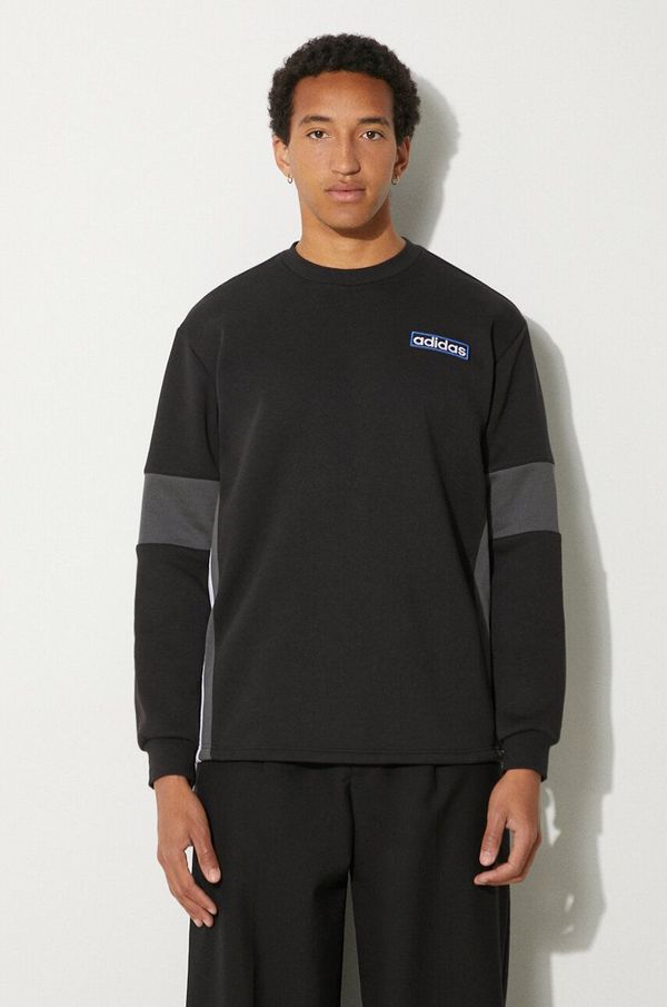 adidas Originals Dukserica adidas Originals Adibreak Crew za muškarce, boja: crna, s aplikacijom, IY4853