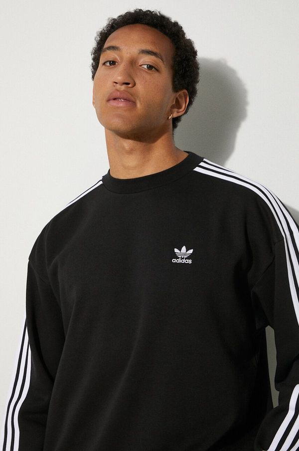 adidas Originals Dukserica adidas Originals Adicolor Oversized Crew za muškarce, boja: crna, s aplikacijom, IZ1829