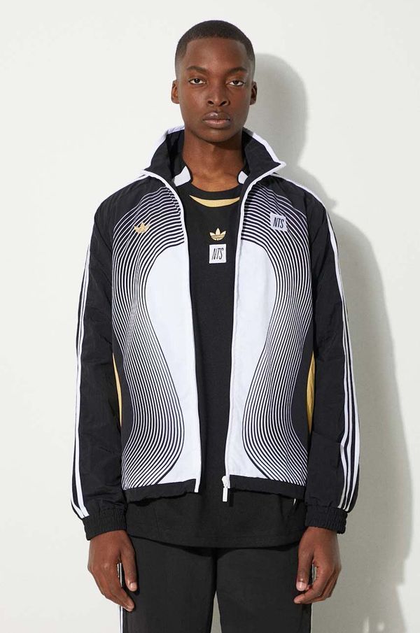 adidas Originals Dukserica adidas Originals adidas x NTS Radio Track Top za muškarce, boja: crna, s uzorkom, JI5063