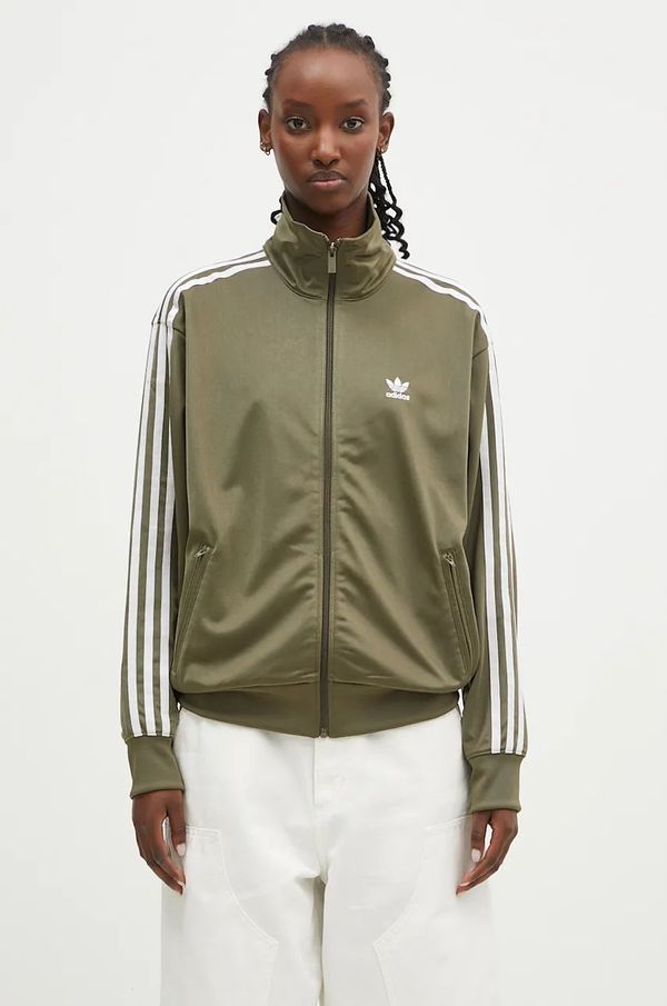 adidas Originals Dukserica adidas Originals Firebird Tracktop za žene, boja: zelena, s aplikacijom, IY4742