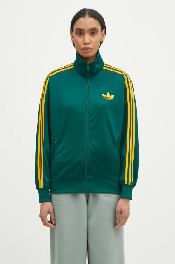 adidas Originals Dukserica adidas Originals Firebird za žene, boja: zelena, s uzorkom, JP2299