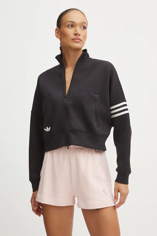 adidas Originals Dukserica adidas Originals Neuclassics CL Tracktop za žene, boja: crna, s aplikacijom, IW5601
