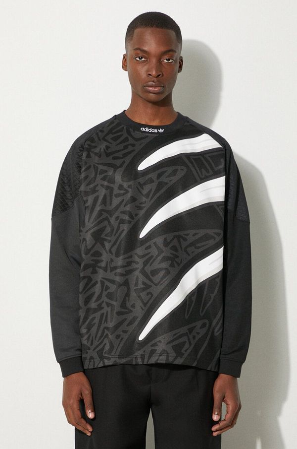 adidas Originals Dukserica adidas Originals Premium Jersey za muškarce, boja: crna, s uzorkom, IZ4855