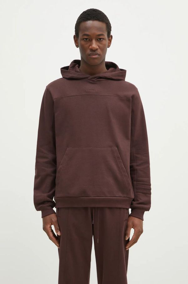adidas Originals Dukserica adidas Originals Premium Loved Hoodie za muškarce, boja: smeđa, s kapuljačom, bez uzorka, JC8351