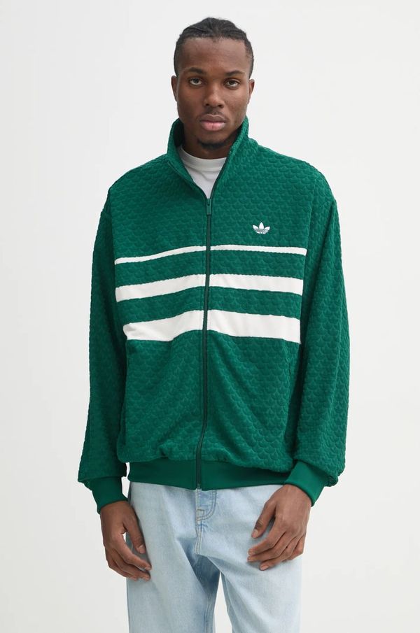 adidas Originals Dukserica adidas Originals Q12 MONOGRAM T za muškarce, boja: zelena, s uzorkom, JD0696