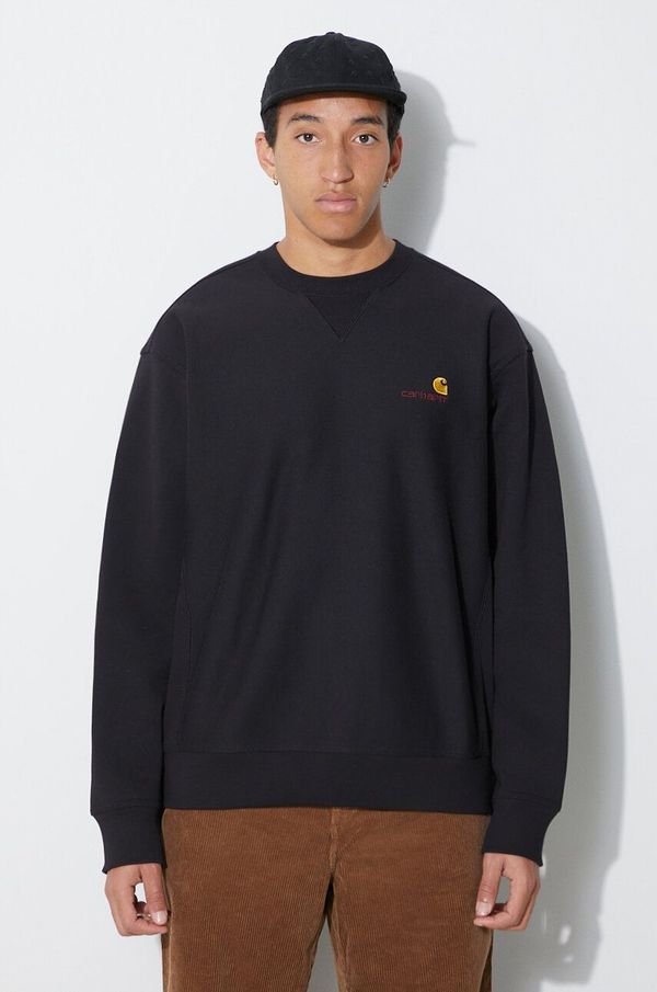 Carhartt WIP Dukserica Carhartt WIP za muškarce, boja: crna, s aplikacijom