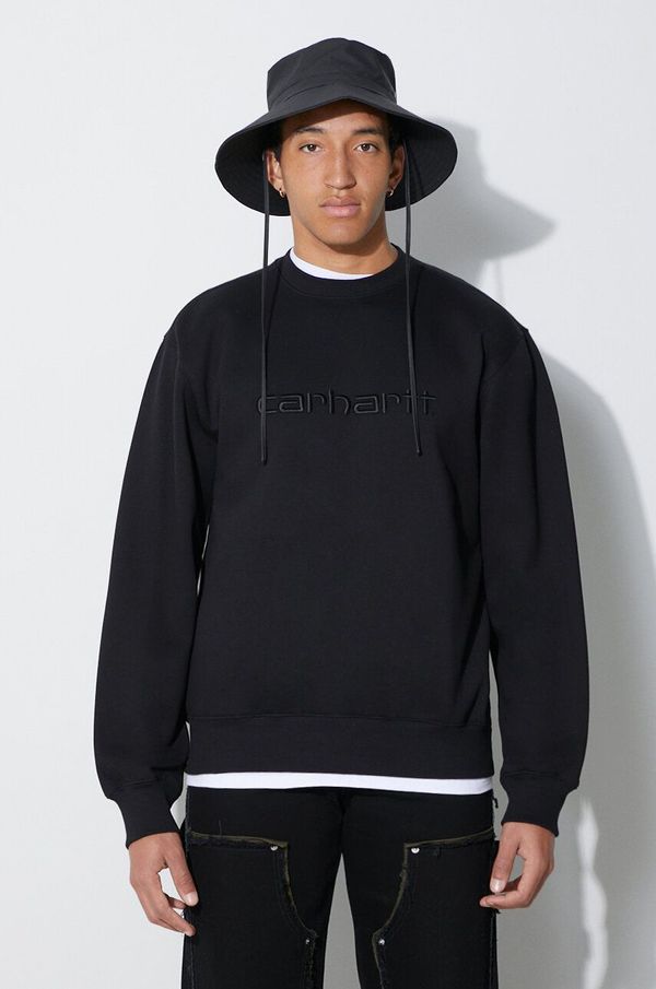 Carhartt WIP Dukserica Carhartt WIP za muškarce, boja: crna, s aplikacijom