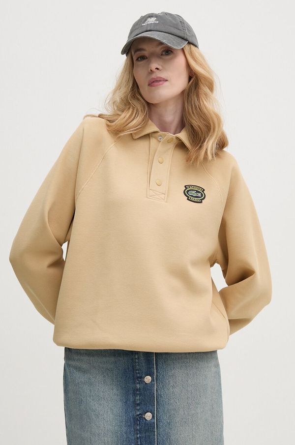 Lacoste Dukserica Lacoste za muškarce, boja: bež, bez uzorka