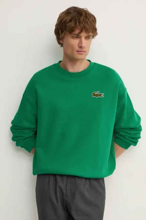 Lacoste Dukserica Lacoste za muškarce, boja: zelena, bez uzorka, SH2741