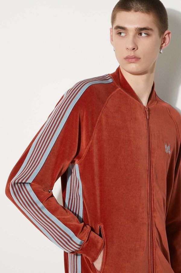 Needles Dukserica Needles RC Track Jacket za muškarce, boja: narančasta, s uzorkom, OT233