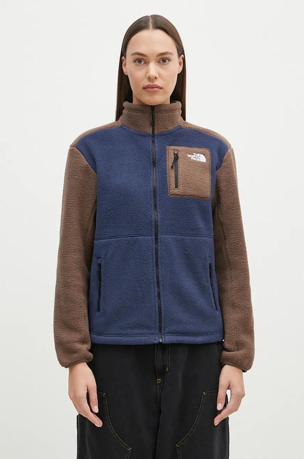 The North Face Dukserica od flisa The North Face Yumiori Full Zip boja: tamno plava, s uzorkom, NF0A88429HI1